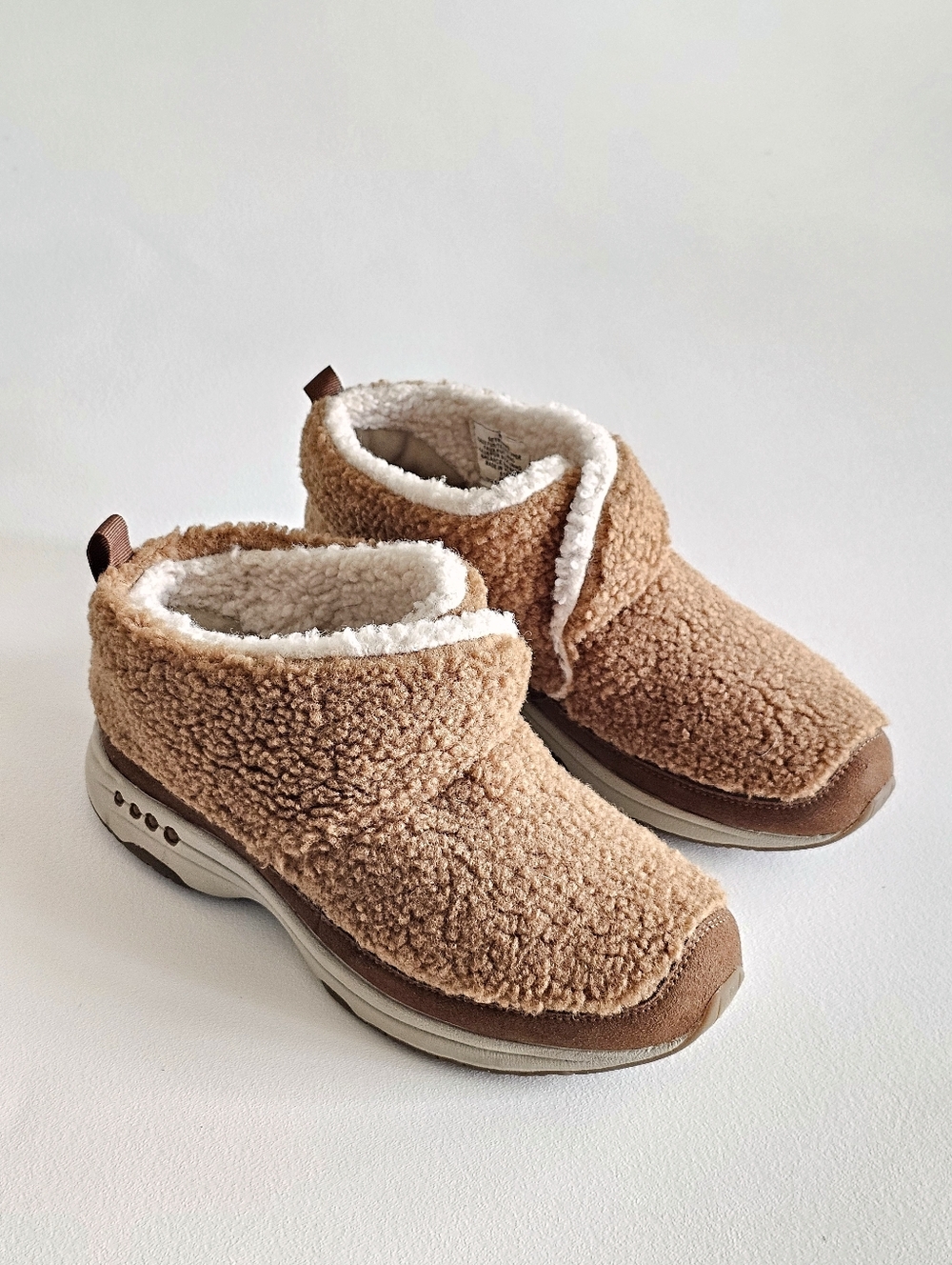 Easy Spirit Trippin2 Cozy Winter Bootie Faux Shearling Slip On Boots Women 8M
